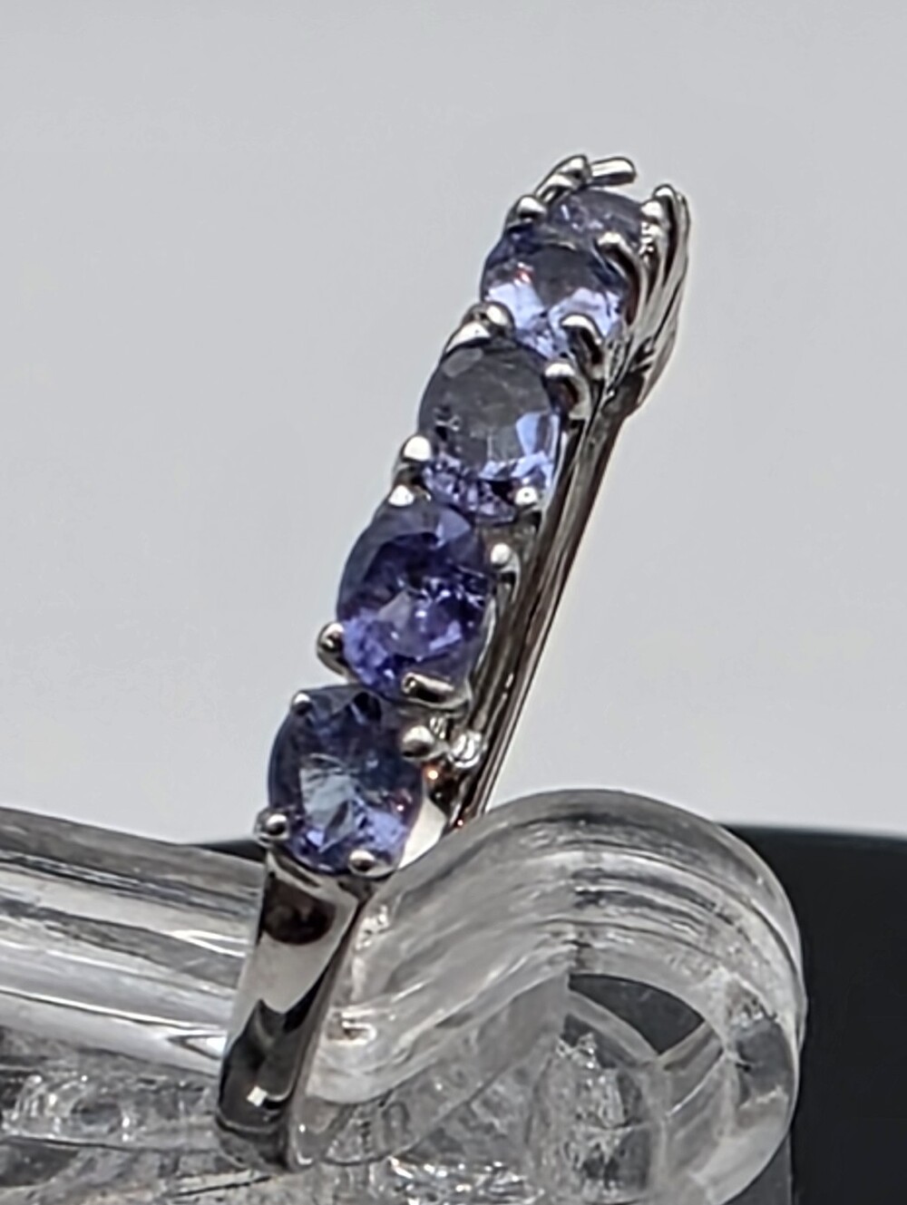 Tanzanite Sterling Silver Band Ring
